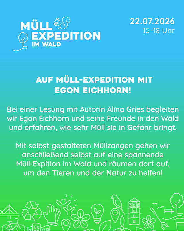 Müllexpedition im Wald am 22.07.2026